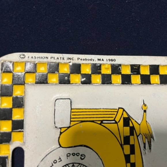 VTG 1980 Mom's Aluminum Taxi License Fashion Novelty Car Tag Plate 6"x12" - Picture 6 of 8